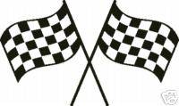 Checkered Flag Racing Race Flag Nascar JR STICKER DECAL  