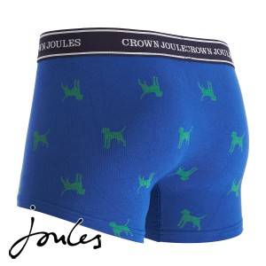 Joules Mens Crown Dog Boxers Blue  