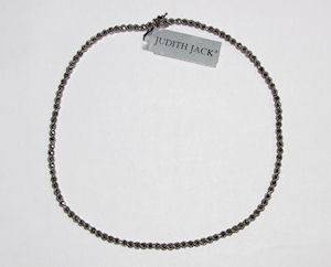New Judith Jack Silver Marcasite Necklace Chain Womens  