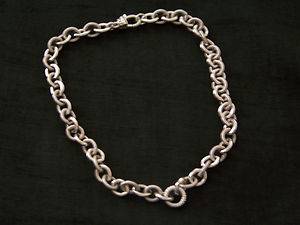 Judith Ripka Sterling Silver Chain Link Necklace  