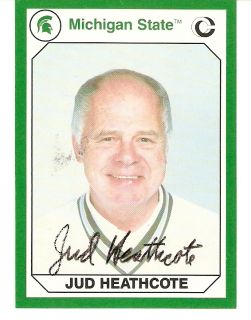 Jud Heathcote Michigan State Spartans Auto Card