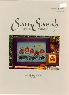 Pumpkins Jumping Jacks Counted Cross Stitch Pattern