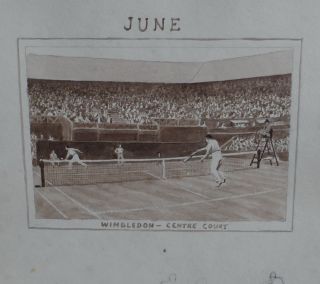 Calendar Artwork June Wimbledon centre court Sidney Robertson Rodger
