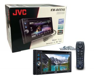JVC KW AVX748 Bluetooth Wireless DVD CD USB Receiver w 6 1 LCD Touch