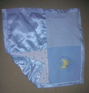 Just Born Baby Blue Security Blanket Wish Upon A Star Size 17x17 Inch