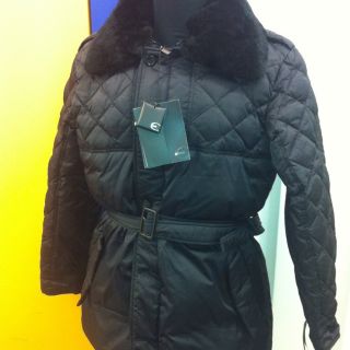 Just Cavalli Mens Black Fur Collar Padded Jacket Size 54 BNWT retail