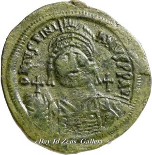 JUSTINIAN I Ancient Byzantine Bronze Coin HUGE 39mm Follis