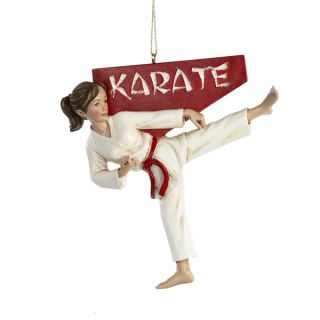 Martial Arts Karate Girl Kid Christmas Tree Ornament Sports Holiday