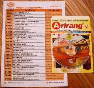 New Arirang Vietnamese Karaoke Vol 40