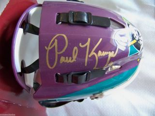 Autograph Paul Kariya Mini Goalie Mask Helmet Anaheim Signed w COA