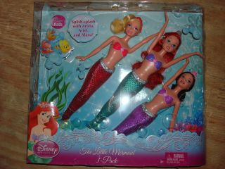 Kasias Disney The Little Mermaid 3 Pack of Dolls
