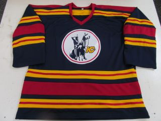 Vintage KC Kansas City Scouts NHL hockey replica jersey 1974 75 blank