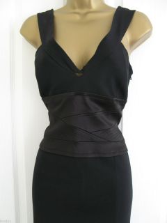 Karen Millen Black Corset Style Dress Size UK 10