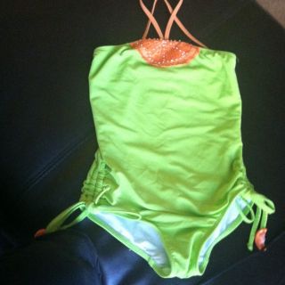 Kate Mack Citrus Girls Fully Lined Bathing Suit Size 7 In Great Used