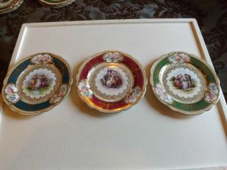 Imperial China 6 1 8 inch Plates Angelica Kauffmann Gold Trim
