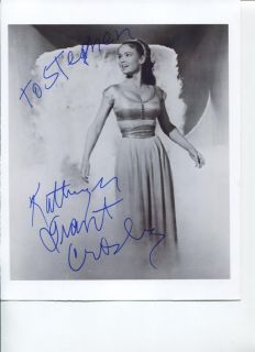 7th Voyage of Sinbad Actress Signed Kathryn Grant Crosby 1958