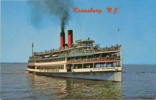 Keansburg NJ Ferry Raritan Bay New York Postcard