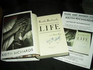 Keith Richards Signed Book Life H C 1st Edition COA