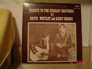 KEITH WHITLEY RICKY SKAGGS RARE BOTH SIGNED STANLEY TRIBUTEVG NM AS