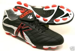 New Kelme Champion II TRX4 FG Soccer Cleats Black Leather with Red