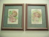 Pretty Pair Framed Maude Humphrey Nursery Rhyme Prints