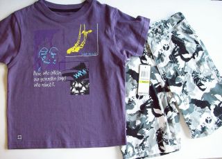 Kenneth Cole Boys Tshirt Shirt and Shorts Set Size 4 4T New Retail $39