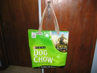 Reusable Recyle Eco friendly shopping tote bag. Recycled Purina Dog