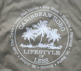 Caribbean Hobo T Shirt Key West Havana Parrot Cuba