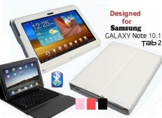 Samsung Galaxy Note 10.1 Tab 2 Tab2 Bluetooth Keyboard Leather Case