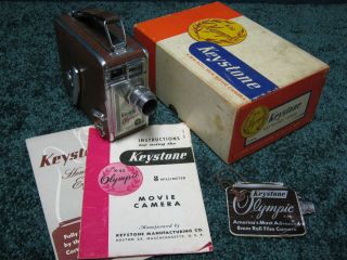 Vintage Keystone Olympic K 32 8 mm Roll Film Movie Camera