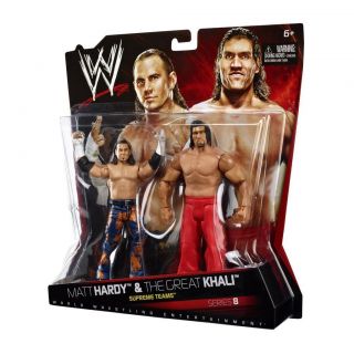 WWE Mattel Matt Hardy Great Khali Series 8 Tag Team 2 Pack Figures