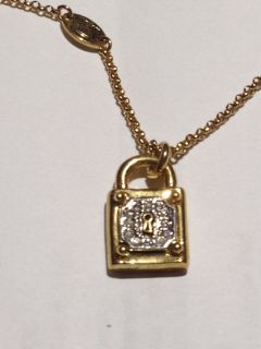 New Authentic Juicy Couture Lock Gold Necklace