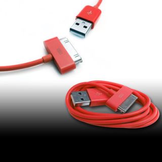 2M 6FT New Red USB Data Sync Charger Cable For iPod Touch iPhone 4S 4G