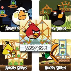 15 ANGRY BIRDS GAME Stickers Kids Birthday Party Goody Loot Bag Favors