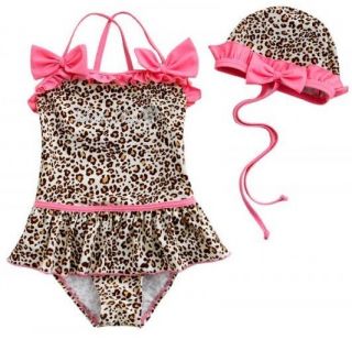 New Baby Girls Swimwear Leopard Kids Swimsuit Bikini