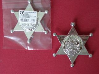 Silver Sheriff Cowboy Toy Kids Badges Party Bag Filler