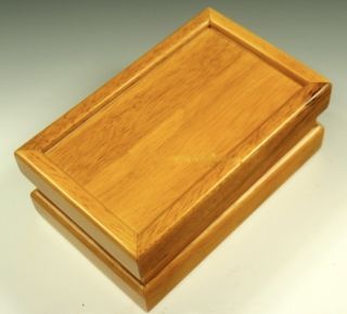 Premium Quality Oak Wood Pollen Kief Shaker Box Mirror Tray 8 x 5 x 3