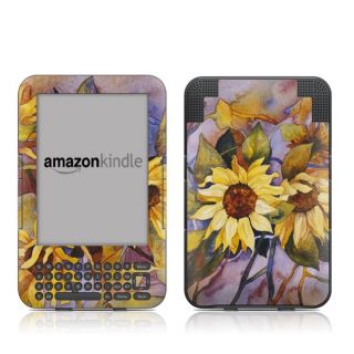  Kindle 3 Keyboard DecalGirl Matte Skin Sunflower