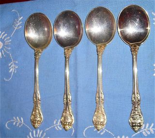 King Edward by Gorham Sterling Silver Flatware 4 Soup Spoons