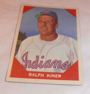 1960 Fleer Ralph Kiner 79 EXMT Cleveland Indians