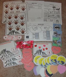 The Kissing Hand – Math, Literacy Bag Centers, File Folder Games