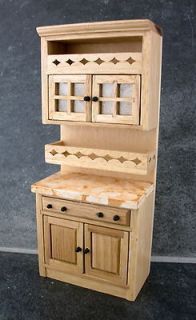 Dolls House Miniature Kitchen Furniture Light Oak Cabinet Unit with