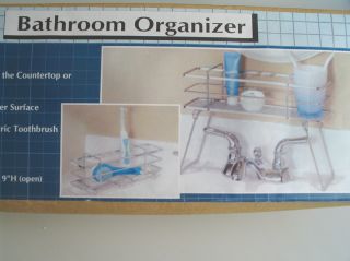 Kitchen Bathroom Over Sink or Under Cabinet Wire Rack Shelf Storage