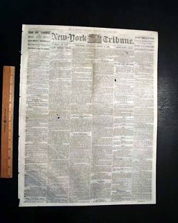 BATTLE OF WYSE FORK Kinston NC North Carolina 1865 Civil War Newspaper