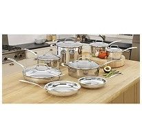 Classic Stainless Kitchen Cookware Set Skillet Pots and Pans