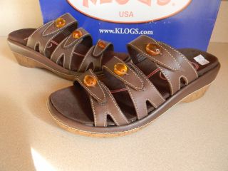 Klogs Sandals Summerland Coffee Smooth Ladies Size 9