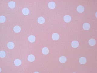 Pink White Polka Dot Kitchen Patio Dining Oilcloth Vinyl Tablecloth