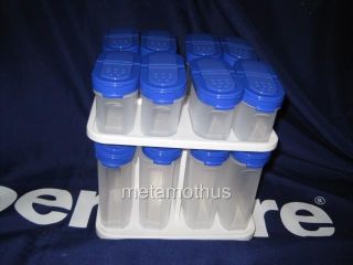 Tupperware Complete Spice Container Carousel Set Blue