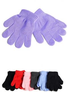 Childrens Acrylic Sweater Knit Gloves Hand Warmers 7 Colors OS