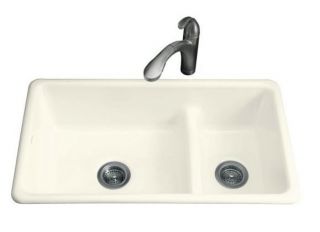 Kohler Cast Iron Undermount Kitchen Sink Double Bowl Smart Divide